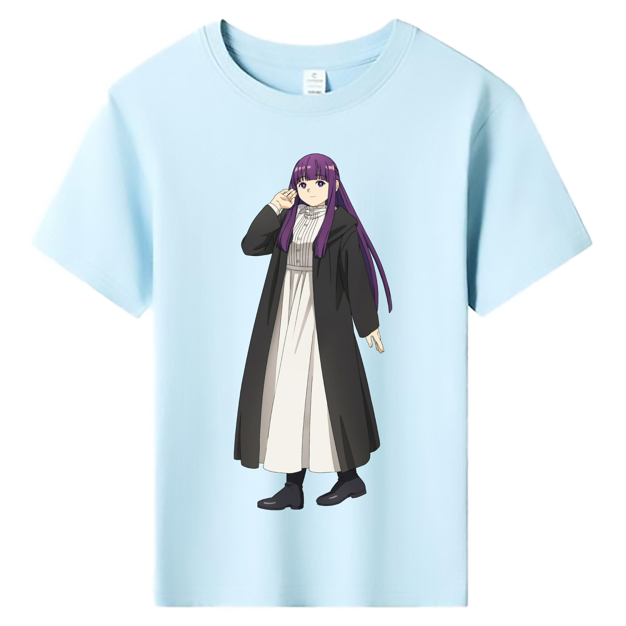 （画像用） 葬送のフリーレン Frieren 綿100％キッズTシャツ（フロントプリント）